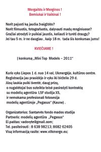 Read more about the article Konkursas „Mini Top Models – 2011″